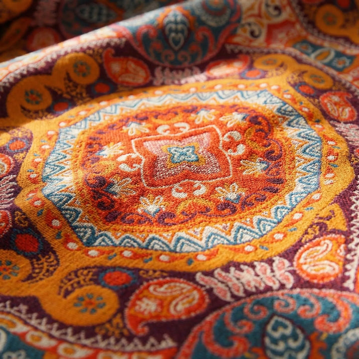 Bohovara - Reversible Boho-Print Bed Blanket
