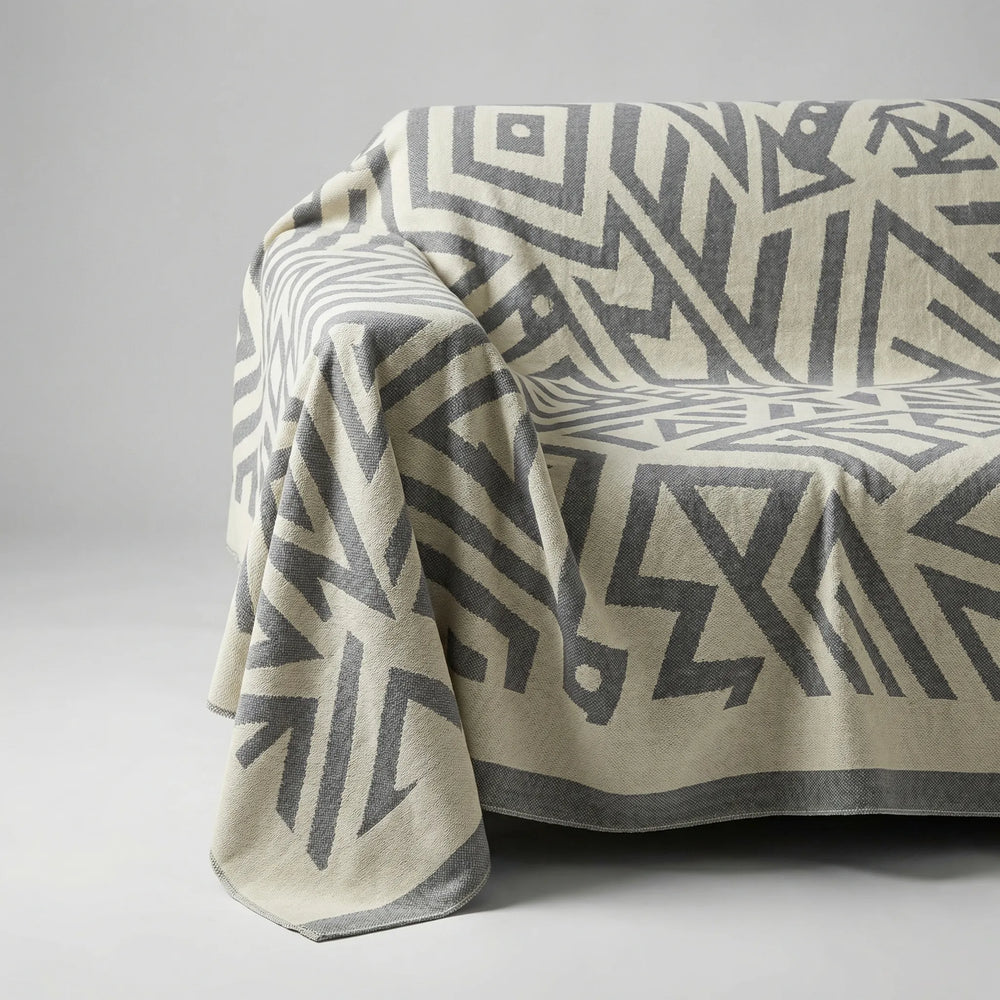 Bohovra - Bohemian Geometric Pattern Sofa Throw