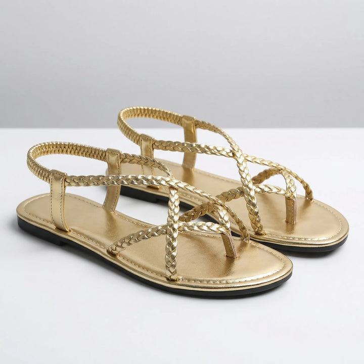 Braidova - Flat Braided Strap Toe-Ring Sandal