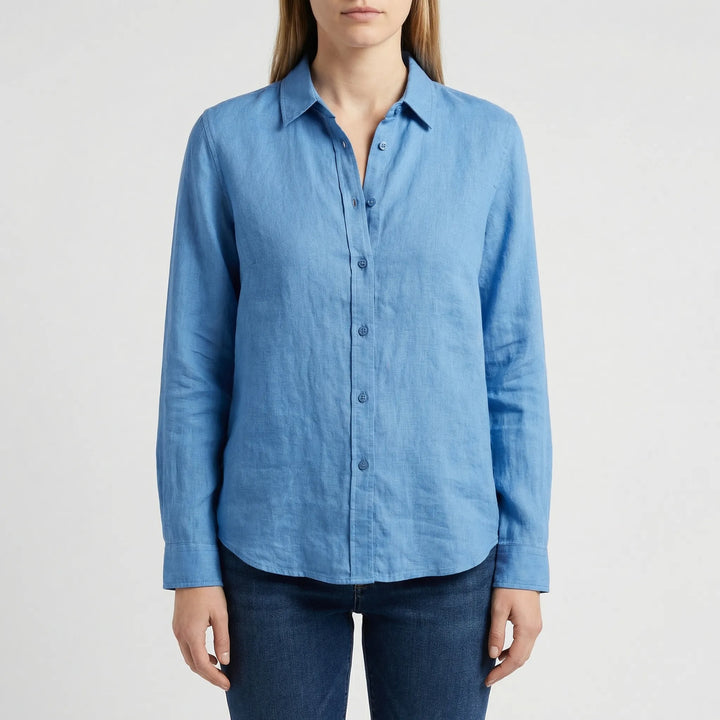 Brezella - Relaxed Button-Down Women's Blouse