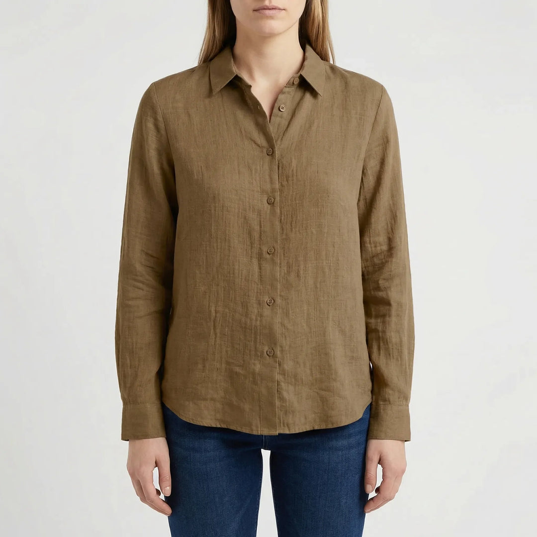 Brezella - Relaxed Button-Down Women's Blouse