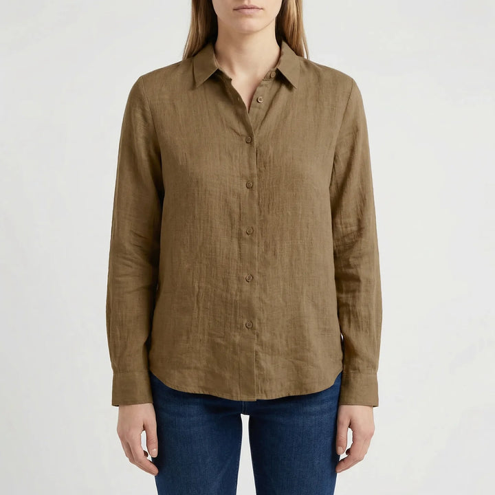 Brezella - Relaxed Button-Down Women's Blouse