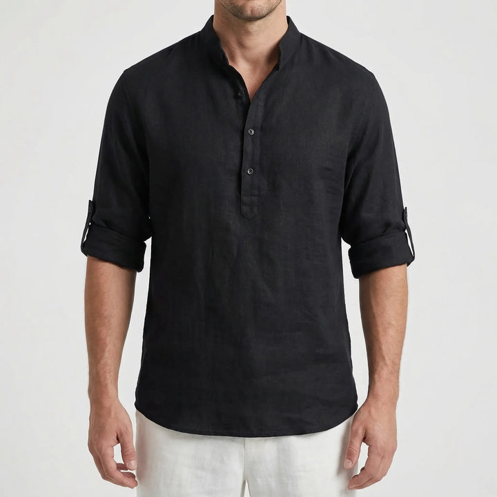 Brezzlo - Long-Sleeve Casual Henley Shirt
