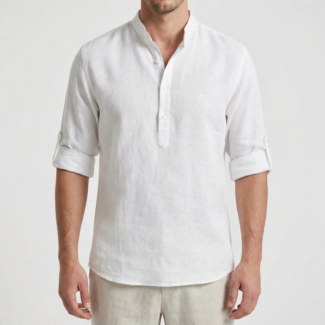 Brezzlo - Long-Sleeve Casual Henley Shirt