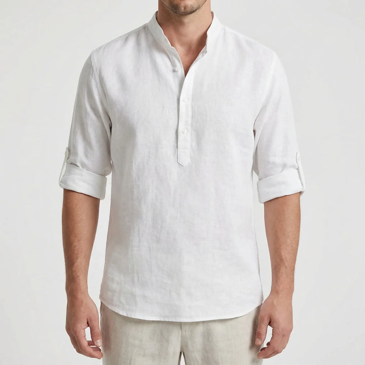 Brezzlo - Long-Sleeve Casual Henley Shirt