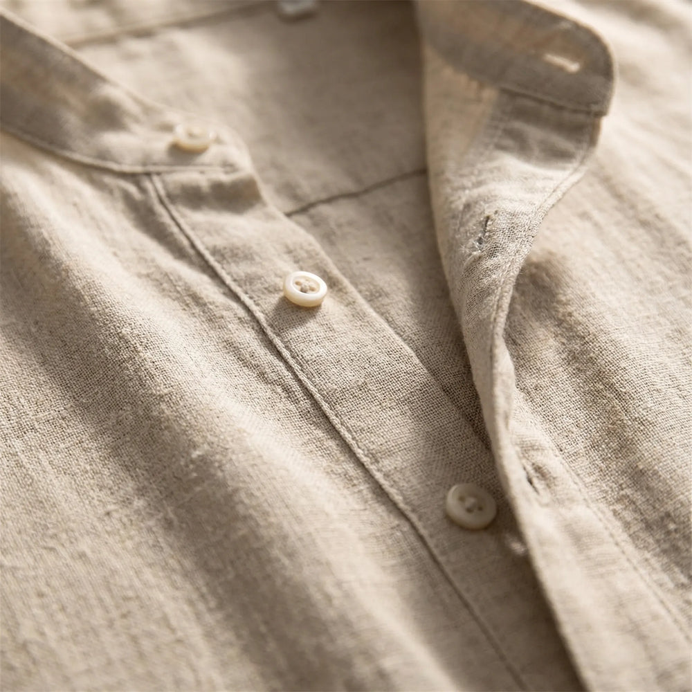 Brezzlo - Long-Sleeve Casual Henley Shirt