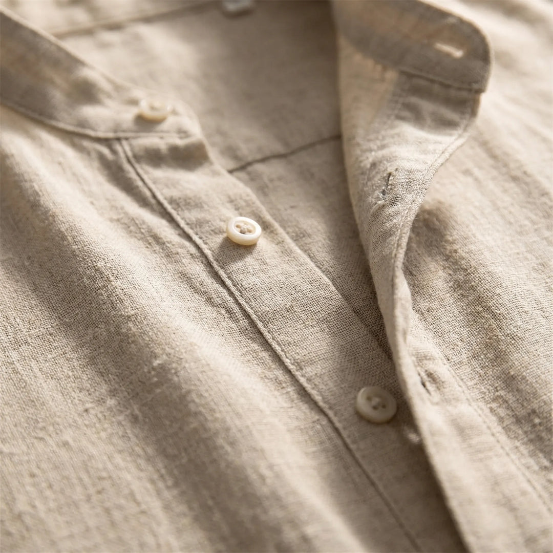 Brezzlo - Long-Sleeve Casual Henley Shirt