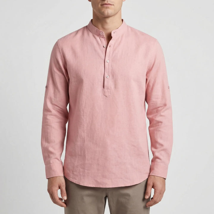Brezzlo - Long-Sleeve Casual Henley Shirt