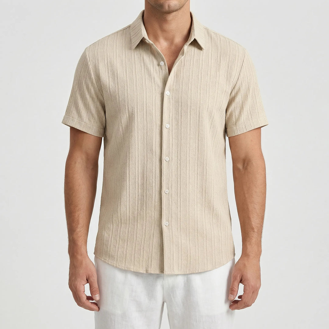 Brezzol - Short-Sleeve Button-Up Men's Shirt