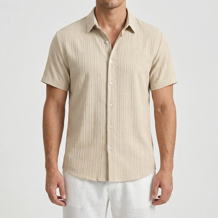 Brezzol - Short-Sleeve Button-Up Men's Shirt