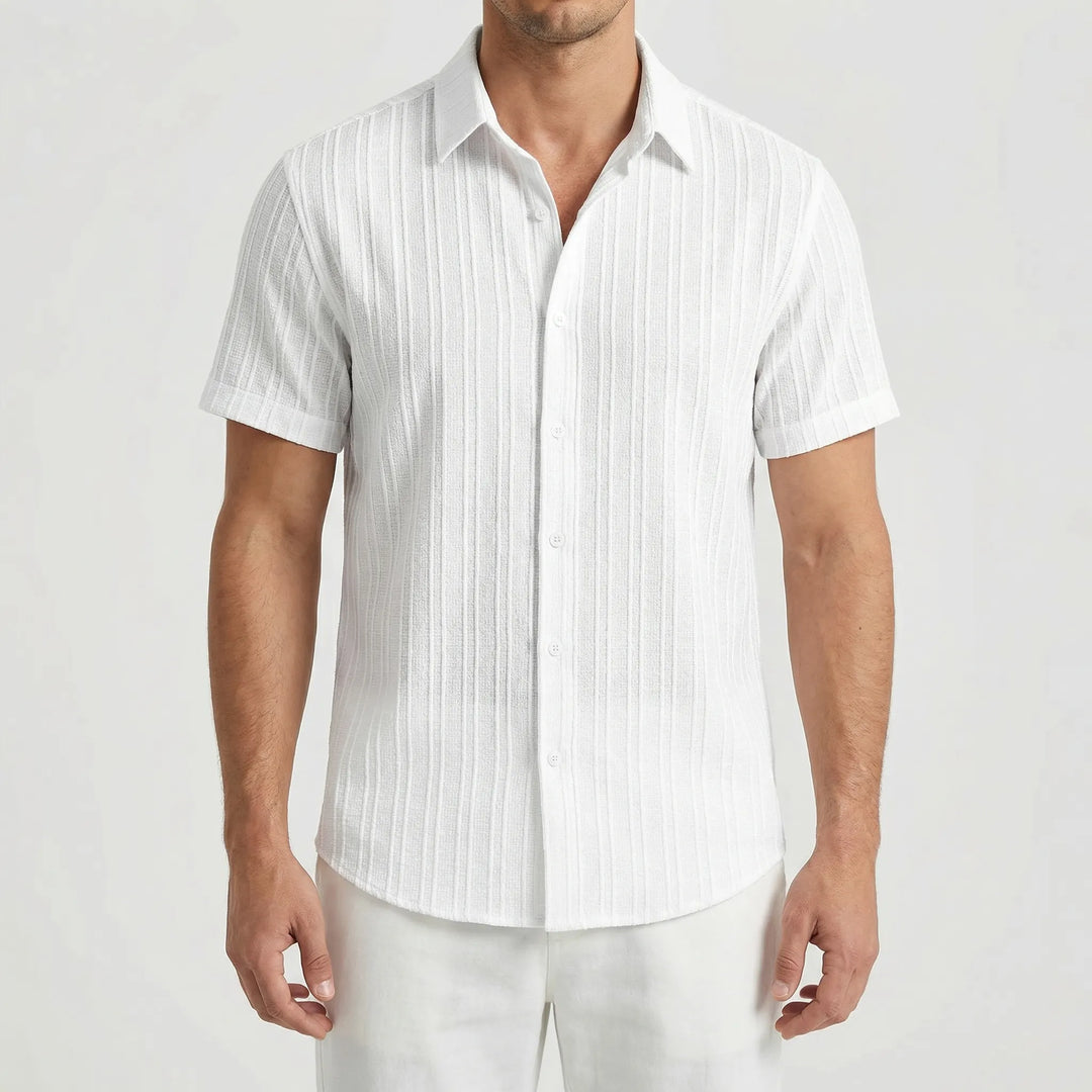 Brezzol - Short-Sleeve Button-Up Men's Shirt