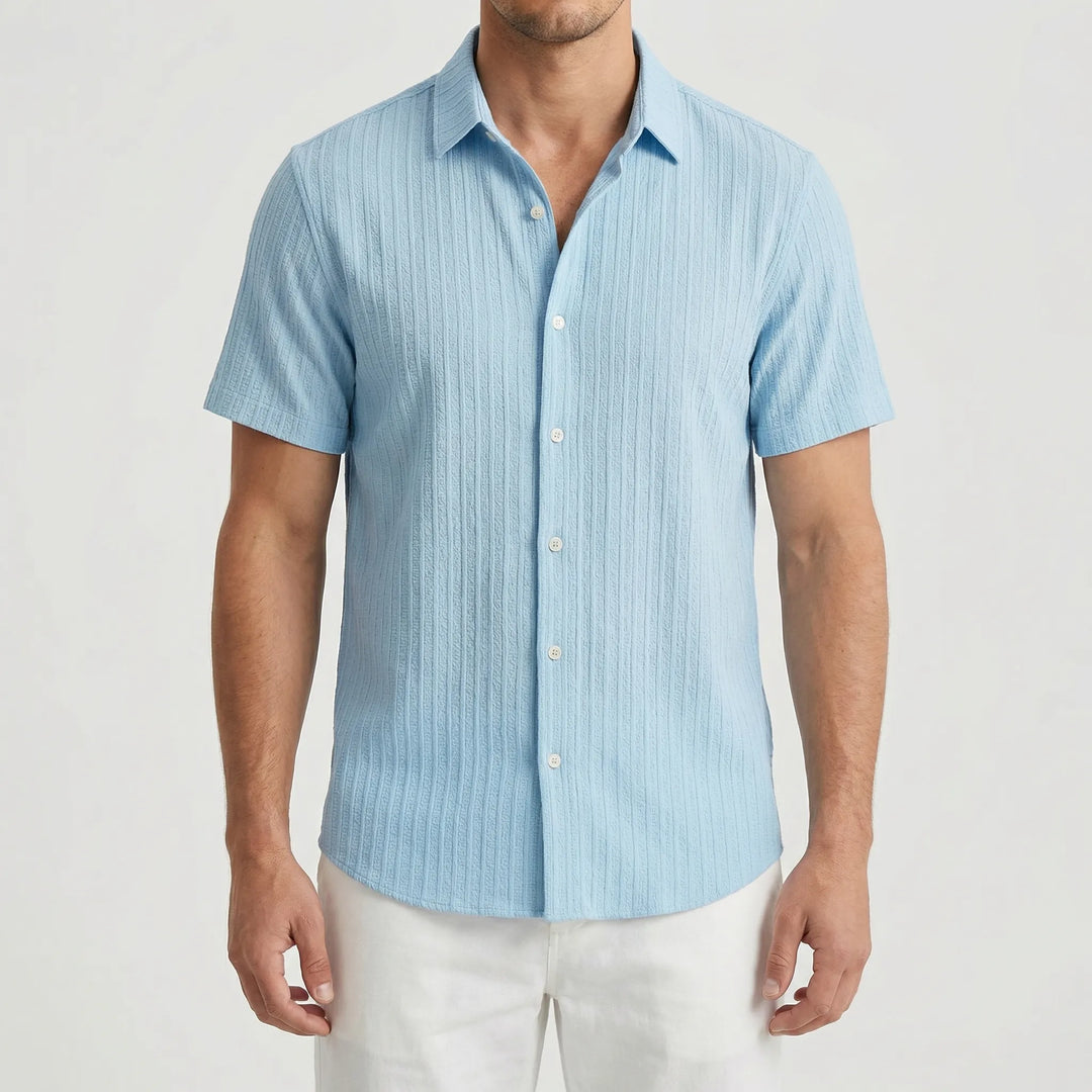 Brezzol - Short-Sleeve Button-Up Men's Shirt