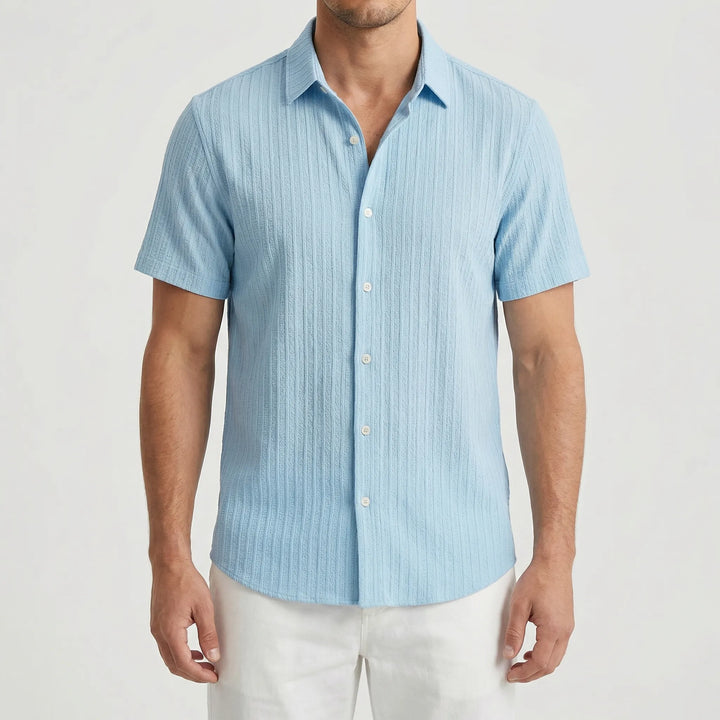 Brezzol - Short-Sleeve Button-Up Men's Shirt