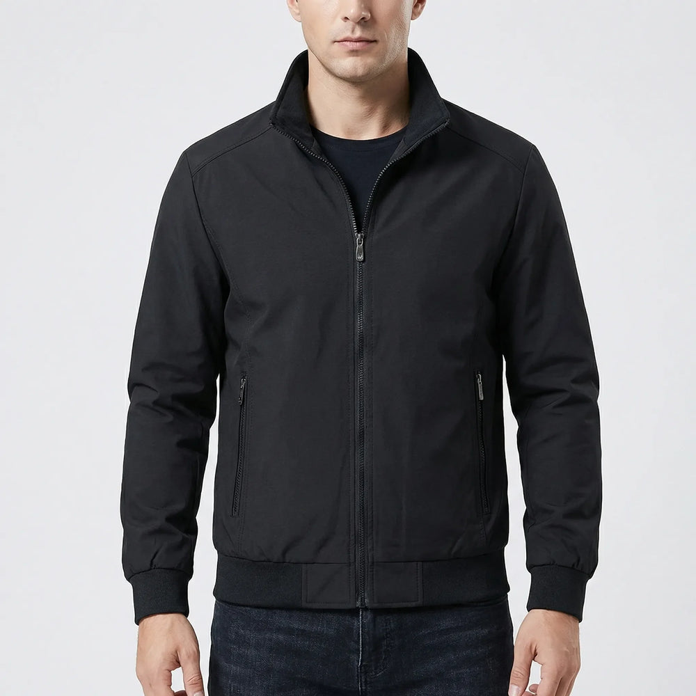 Brezzon - Stand Collar Windbreaker Jacket For Men