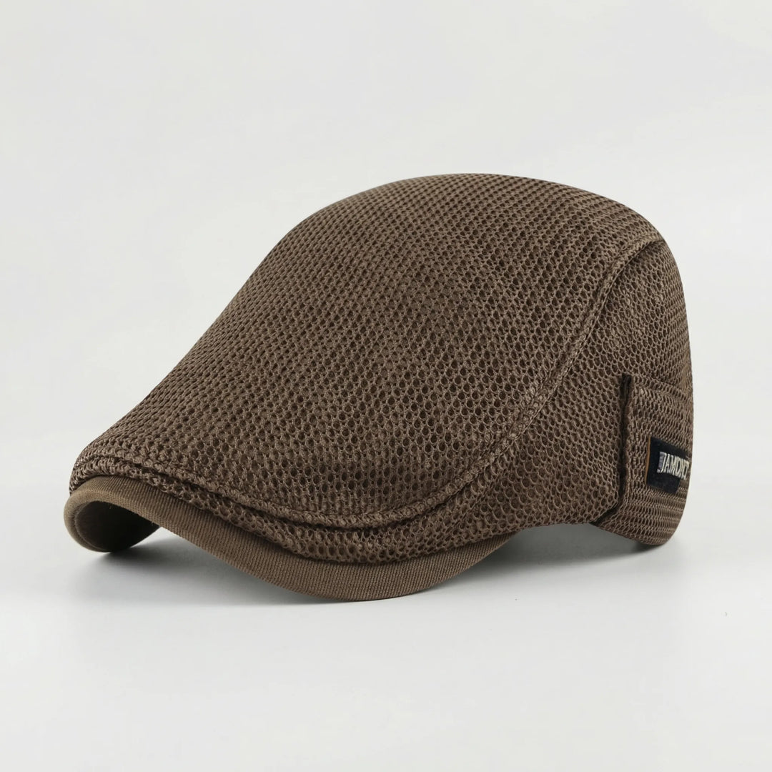 Brimow - Breathable Mesh Flat Cap For Men