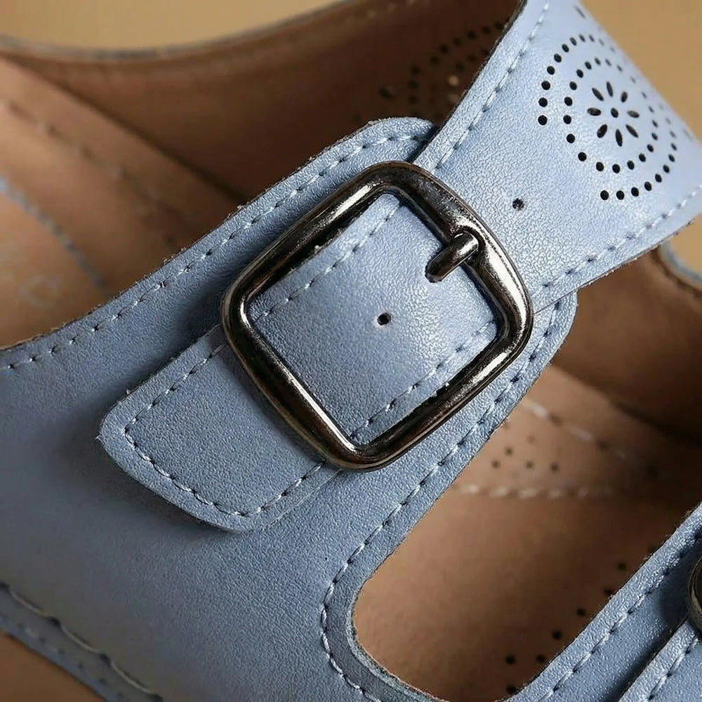Buckway - Open-Toe Wedge Platform Sandal