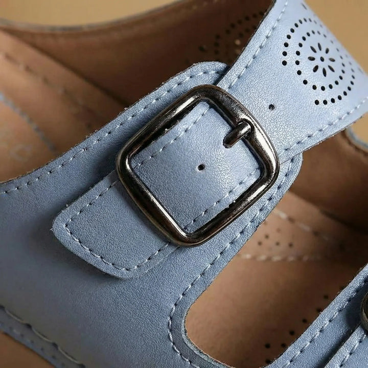 Buckway - Open-Toe Wedge Platform Sandal