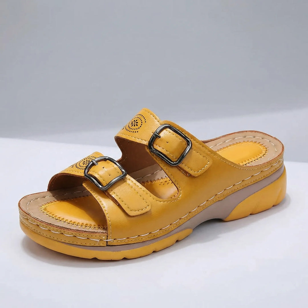 Buckway - Open-Toe Wedge Platform Sandal
