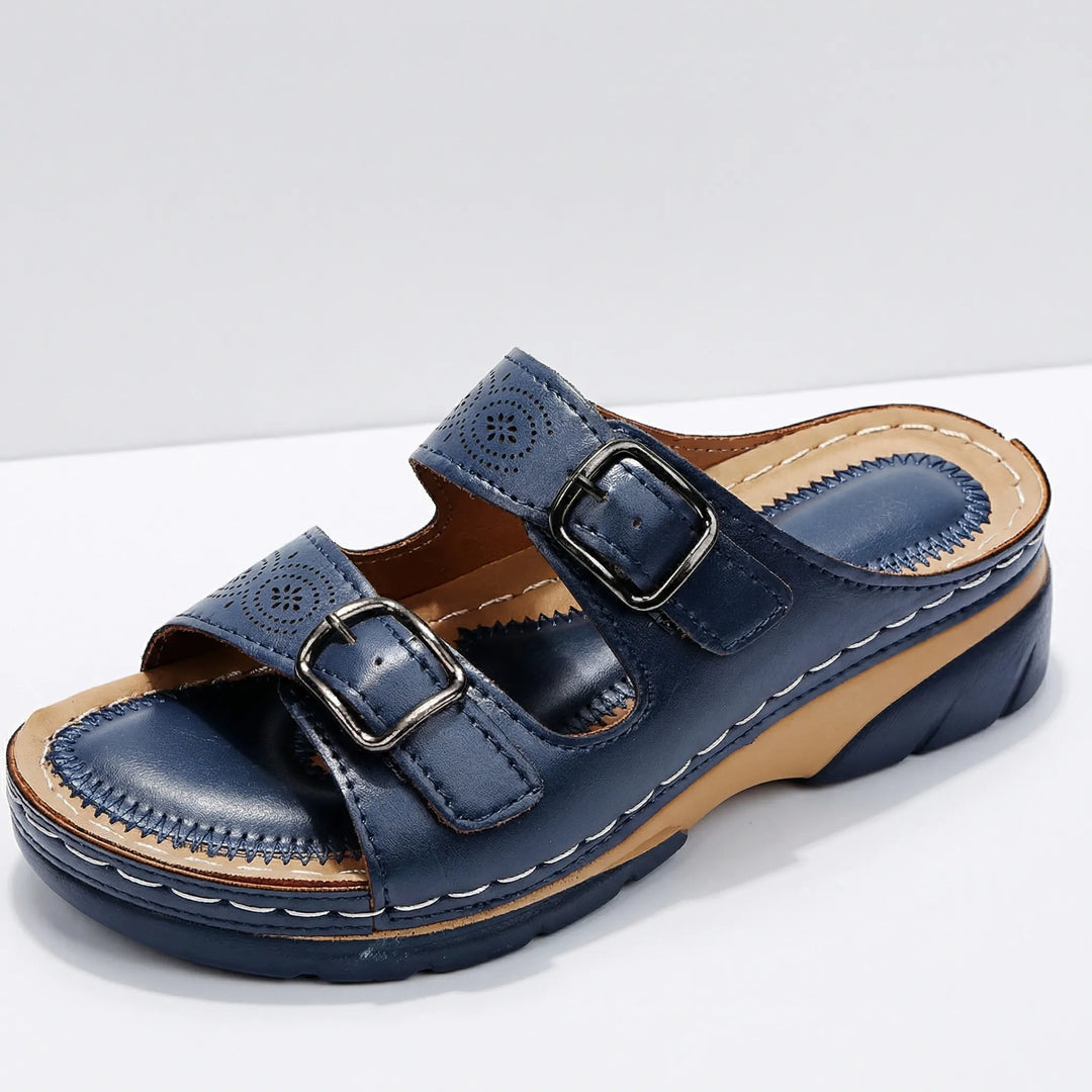 Buckway - Open-Toe Wedge Platform Sandal