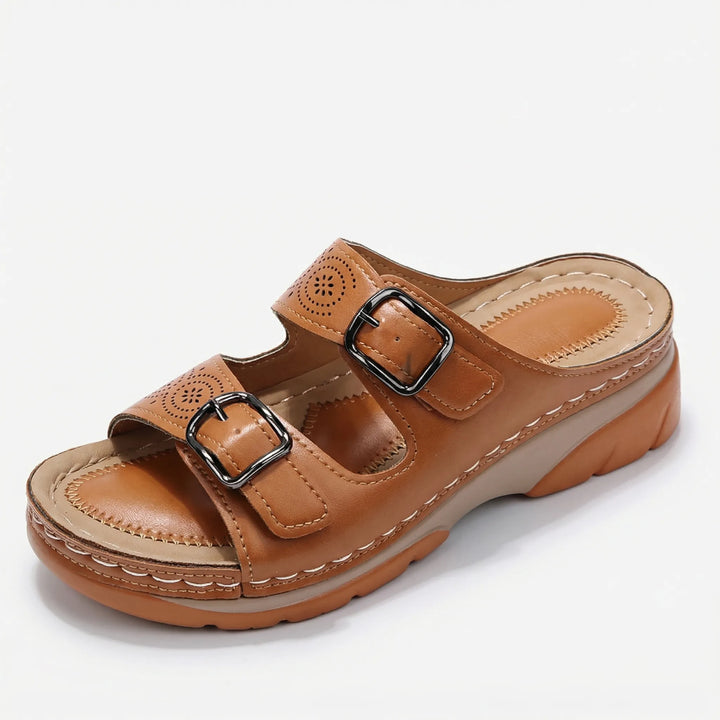 Buckway - Open-Toe Wedge Platform Sandal