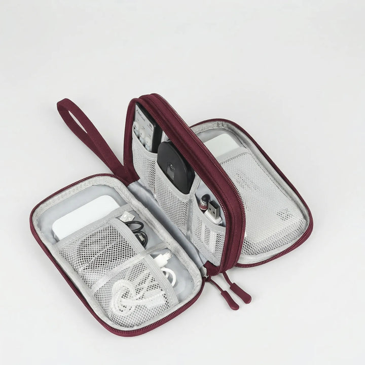 Cablivo - Double-Layer Travel Cable Organizer Pouch