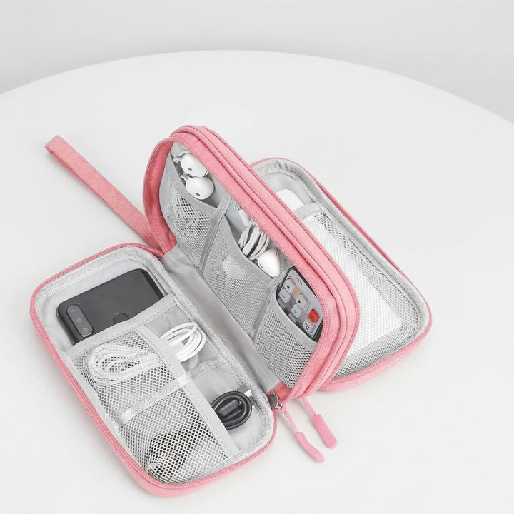 Cablivo - Double-Layer Travel Cable Organizer Pouch