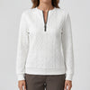 Kabelflätad Kvart-Zip Pullover