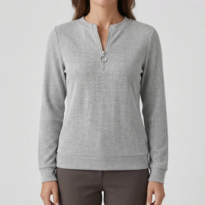Cablvara - Cable Knit Quarter-Zip Pullover