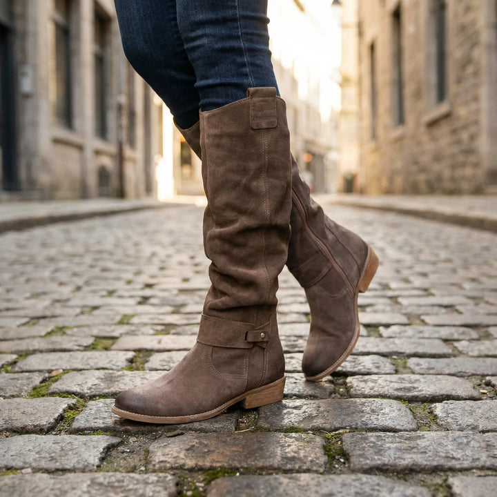 Caldera - Knee-High Slip-On Suede-Look Boot