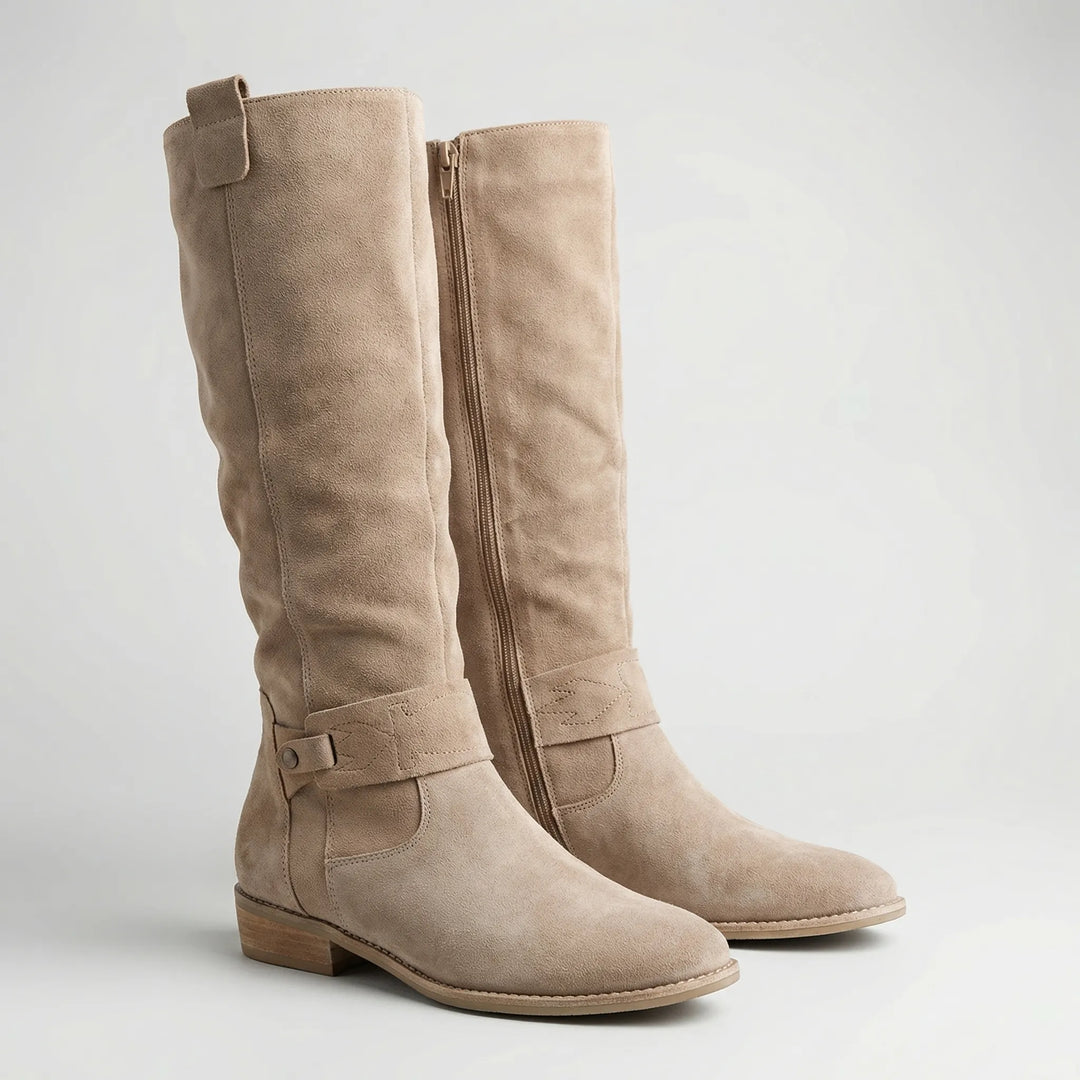 Caldera - Knee-High Slip-On Suede-Look Boot