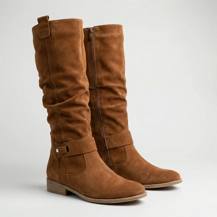 Caldera - Knee-High Slip-On Suede-Look Boot