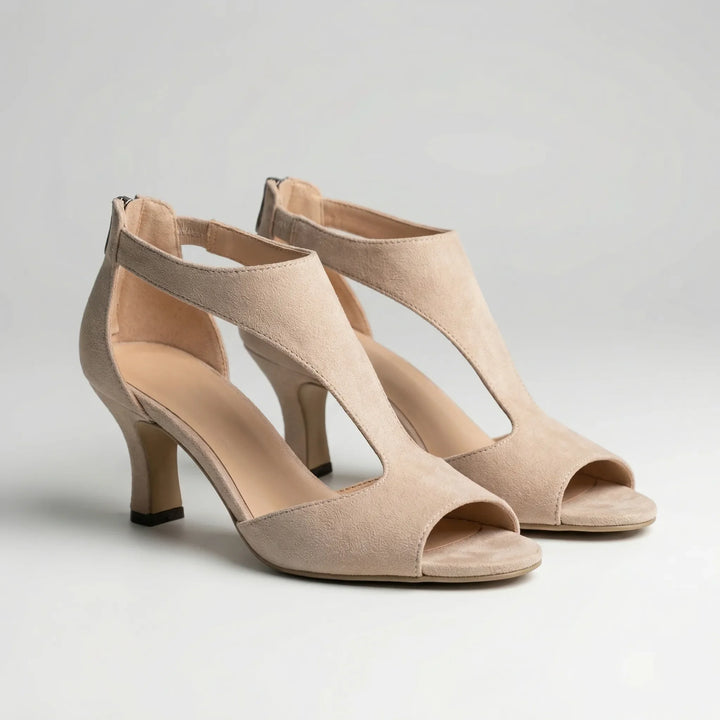 Caletti - Peep-Toe Heeled Sandal With Cutout Detail