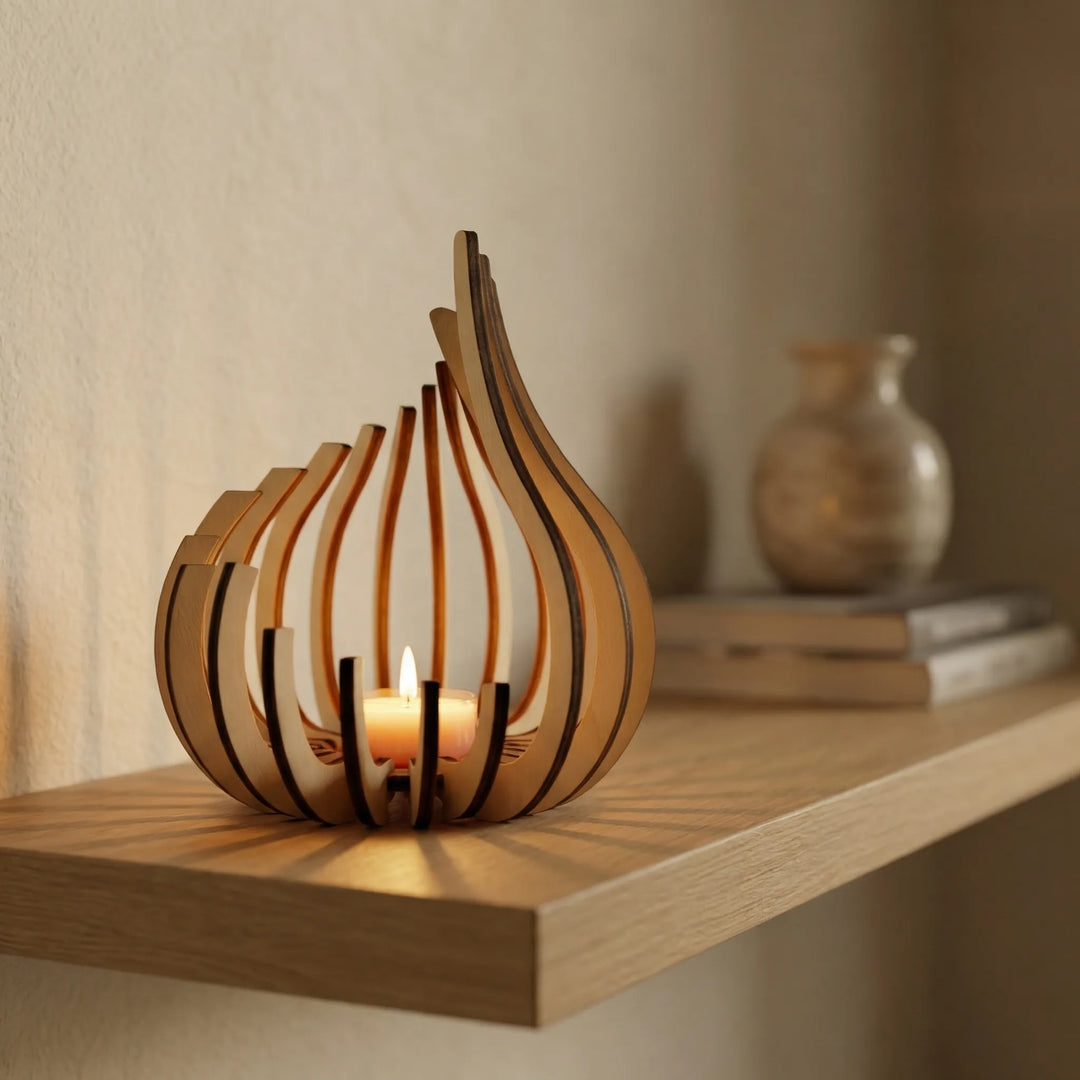 Candriva - Sculptural Teardrop Candle Holder