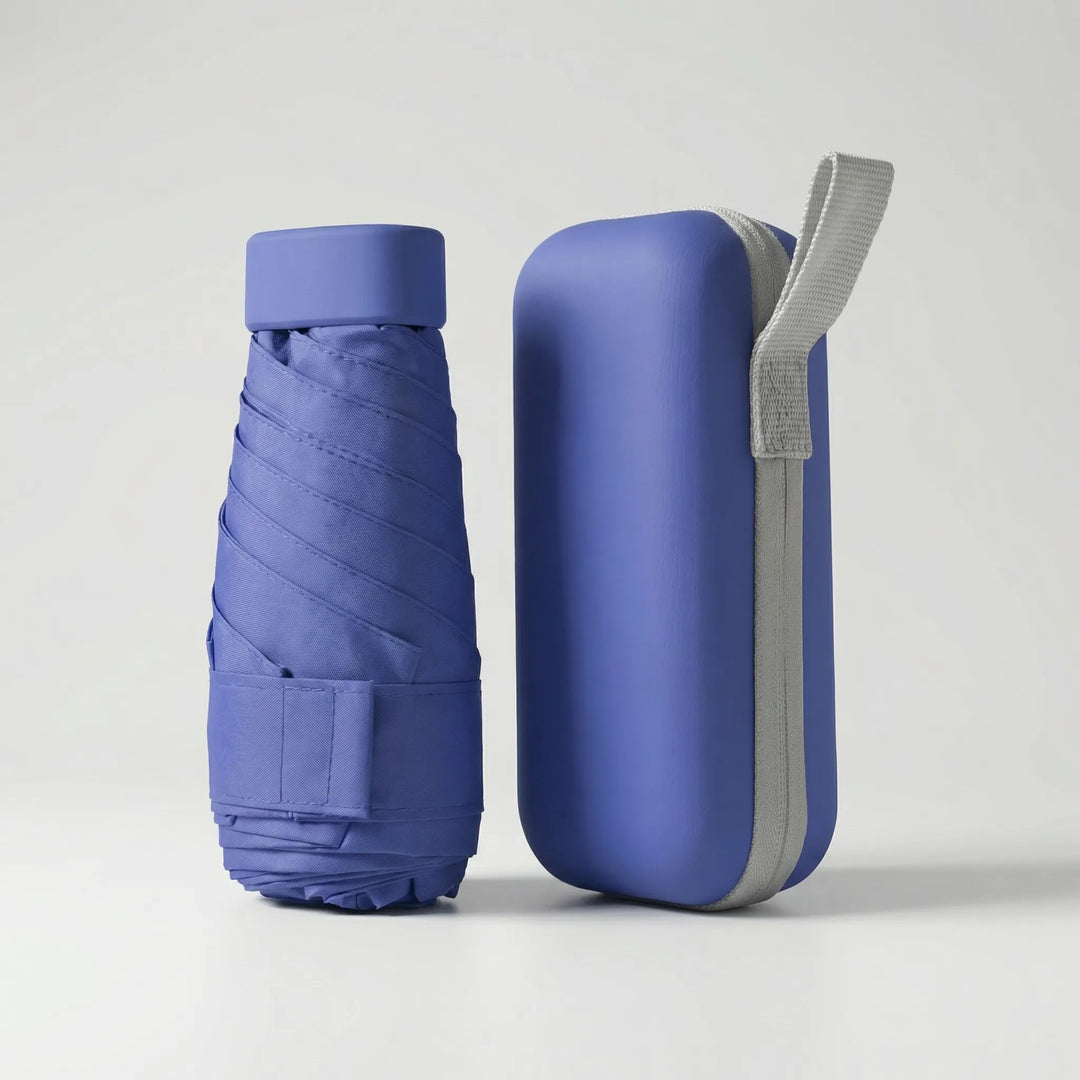 Canopiq - Compact Flat-Fold Travel Umbrella With Case