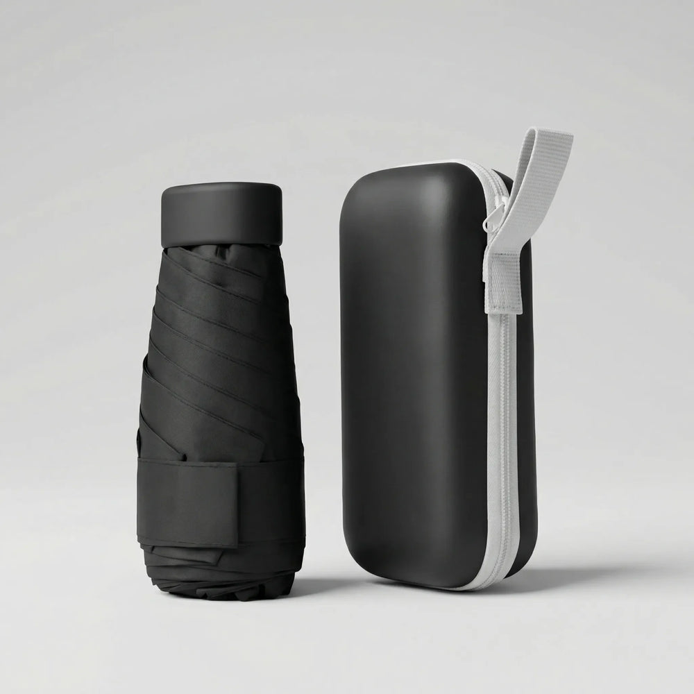 Canopiq - Compact Flat-Fold Travel Umbrella With Case