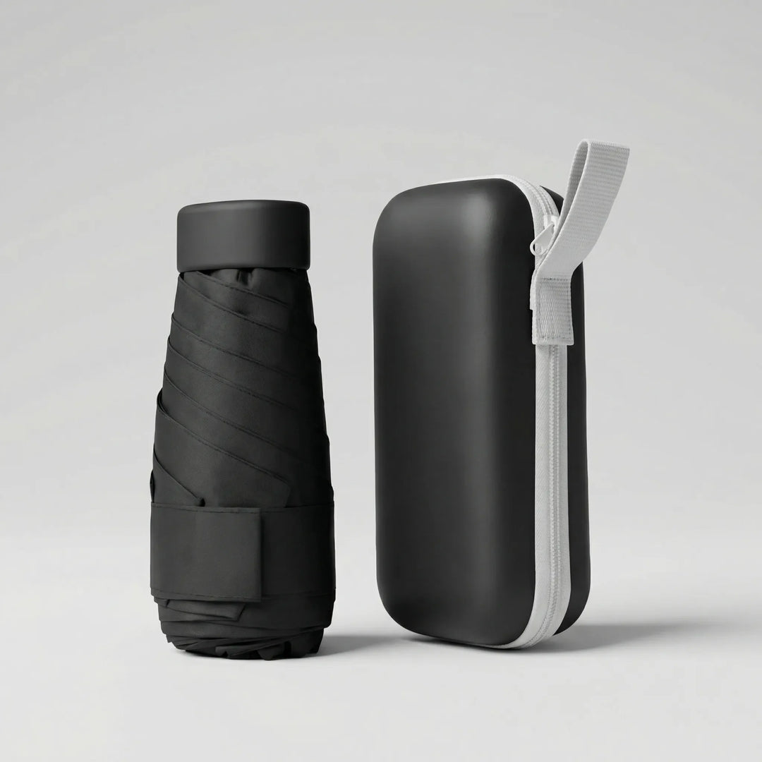 Canopiq - Compact Flat-Fold Travel Umbrella With Case