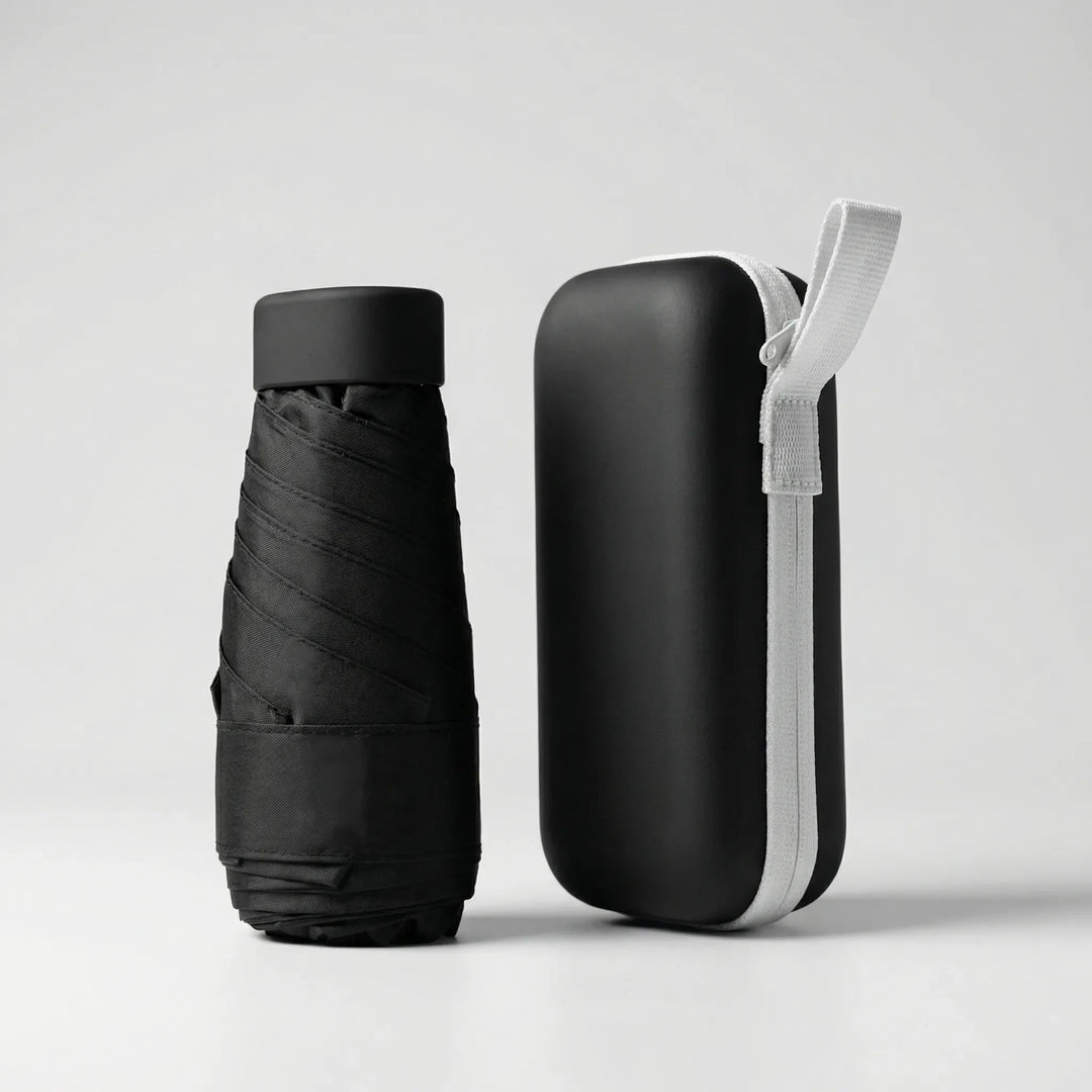Canopiq - Compact Flat-Fold Travel Umbrella With Case
