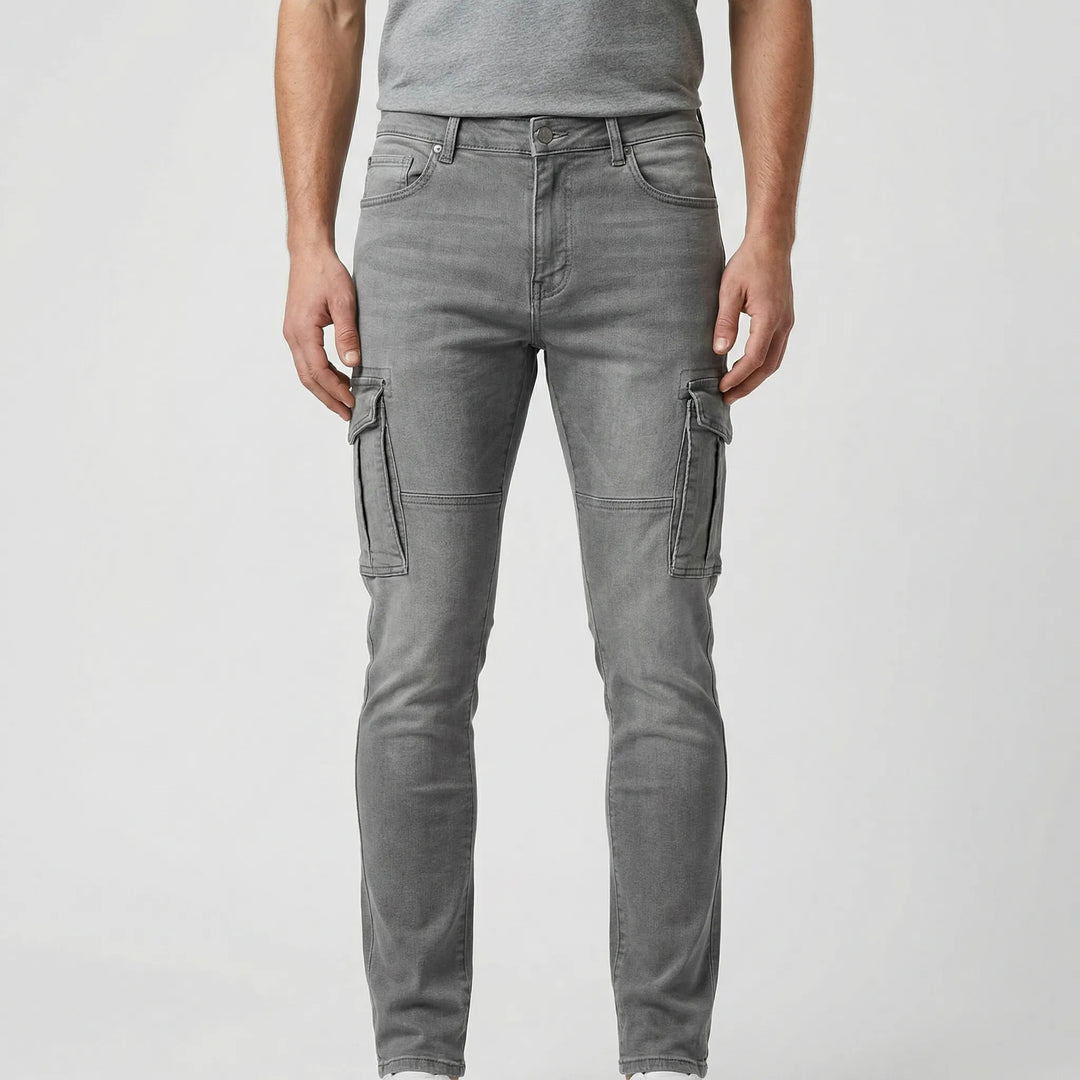 Cargaux - Slim Fit Stretch Cargo Jeans