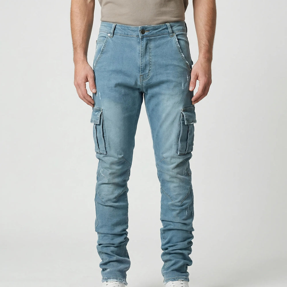 Cargaux - Slim Fit Stretch Cargo Jeans