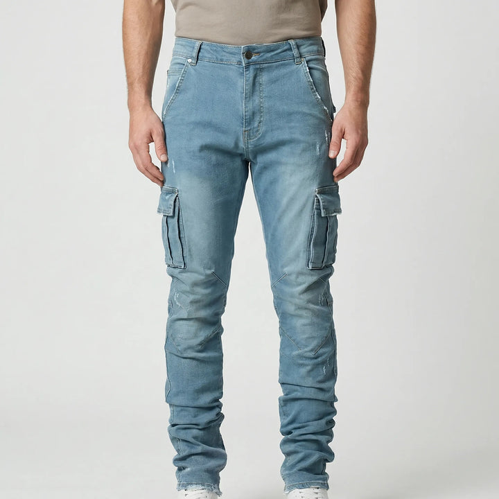 Cargaux - Slim Fit Stretch Cargo Jeans
