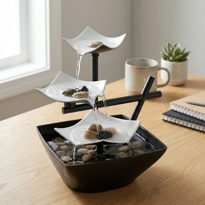 Cascadelle - Tiered Tabletop Indoor Water Fountain
