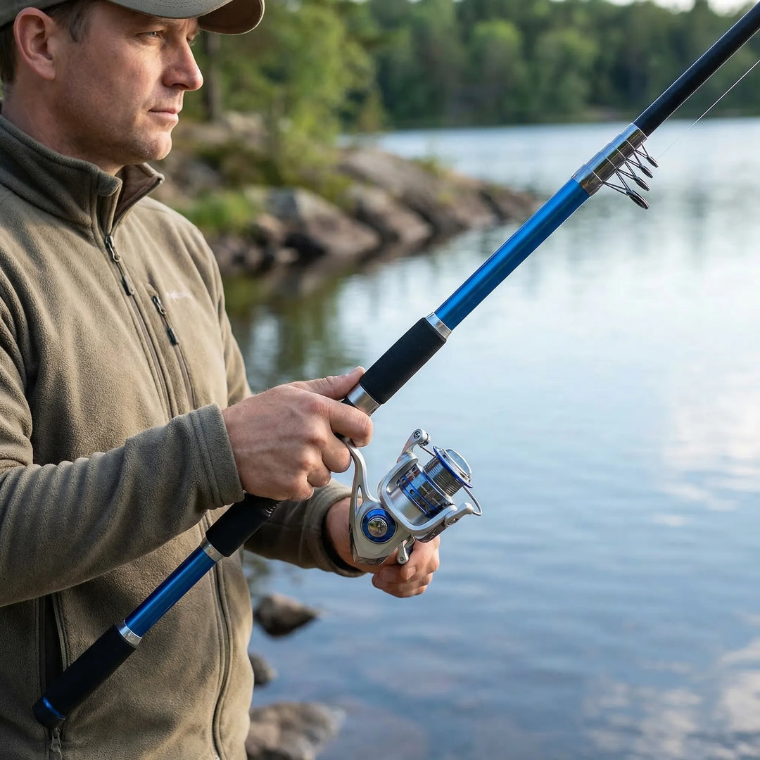 Castlyne - Telescopic Rod And Spinning Reel Combo Kit
