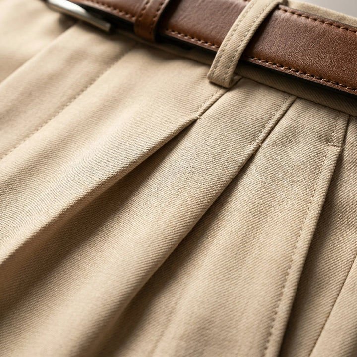 Casuave - Relaxed Fit Pleated Summer Trousers