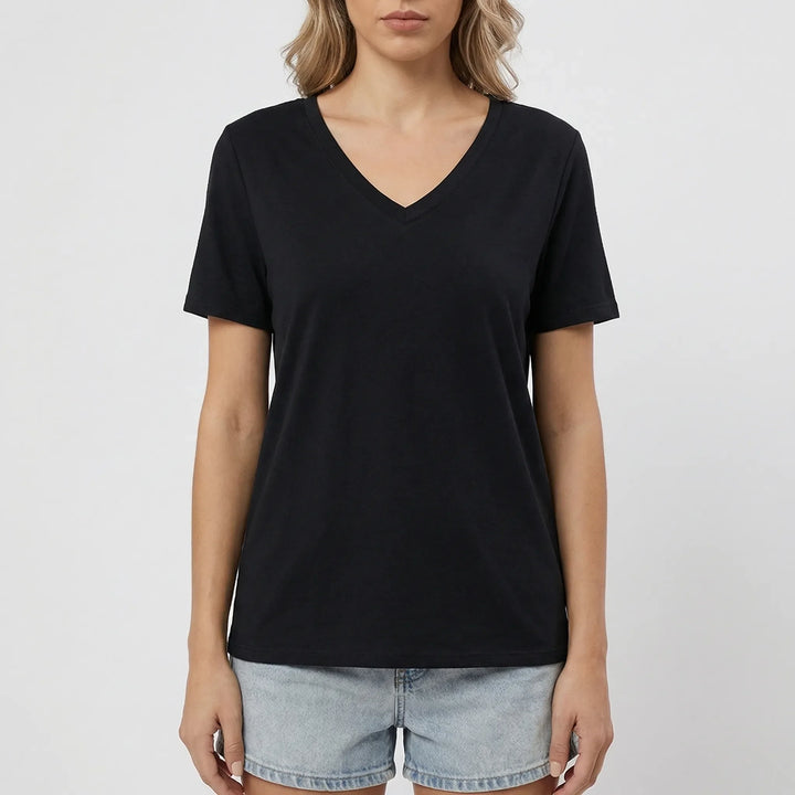 Casuvee - V-Neck Short Sleeve Casual Tee