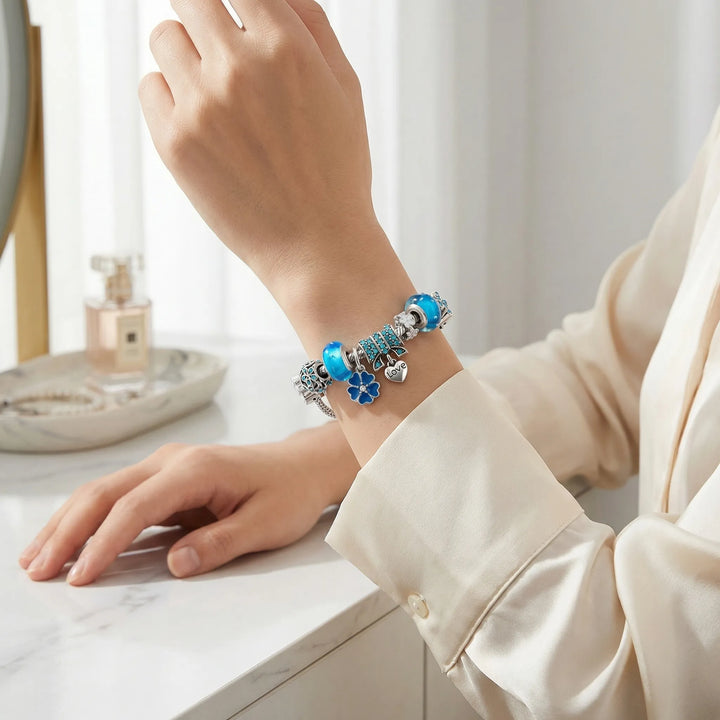 Charmélia - Adjustable Charm Bracelet With Love Pendant