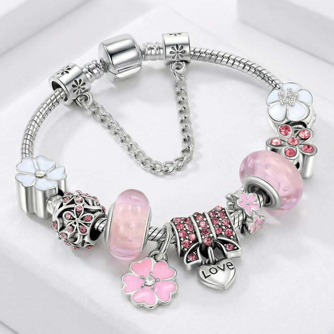 Charmélia - Adjustable Charm Bracelet With Love Pendant