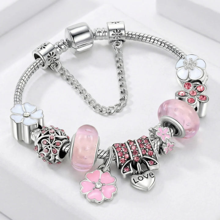 Charmélia - Adjustable Charm Bracelet With Love Pendant