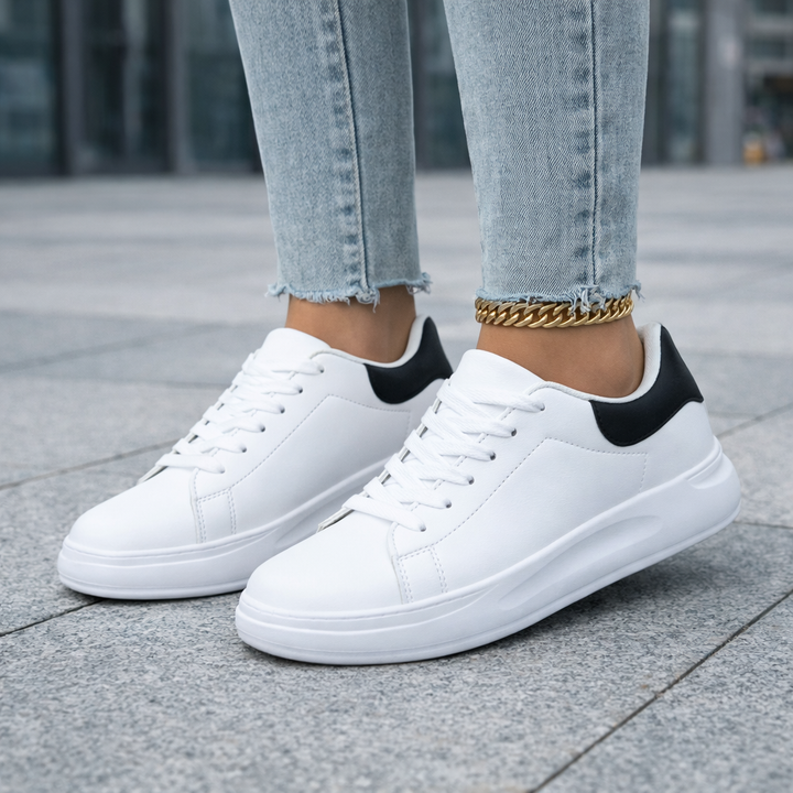 Minimalistisk Låg-Top Plattform Sneaker