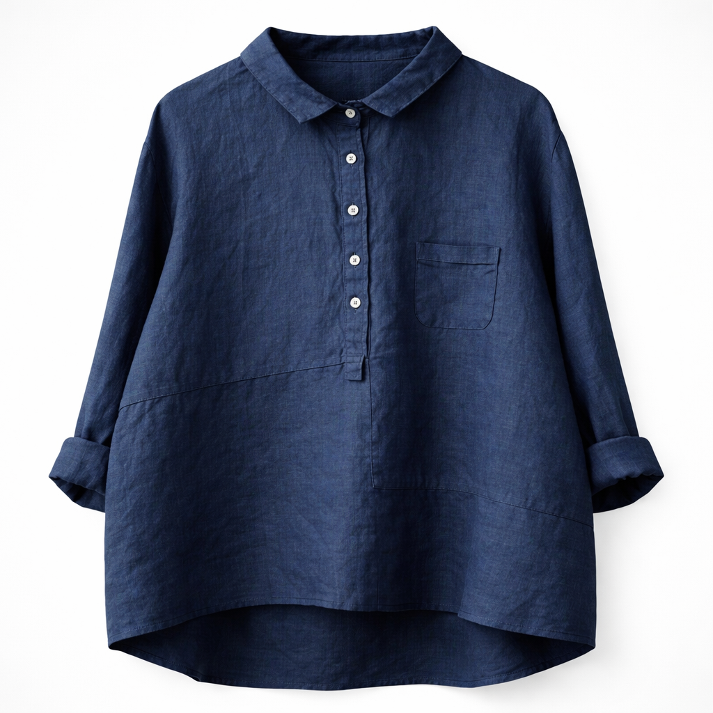 Elegant Långärmad Blus För Kvinnor