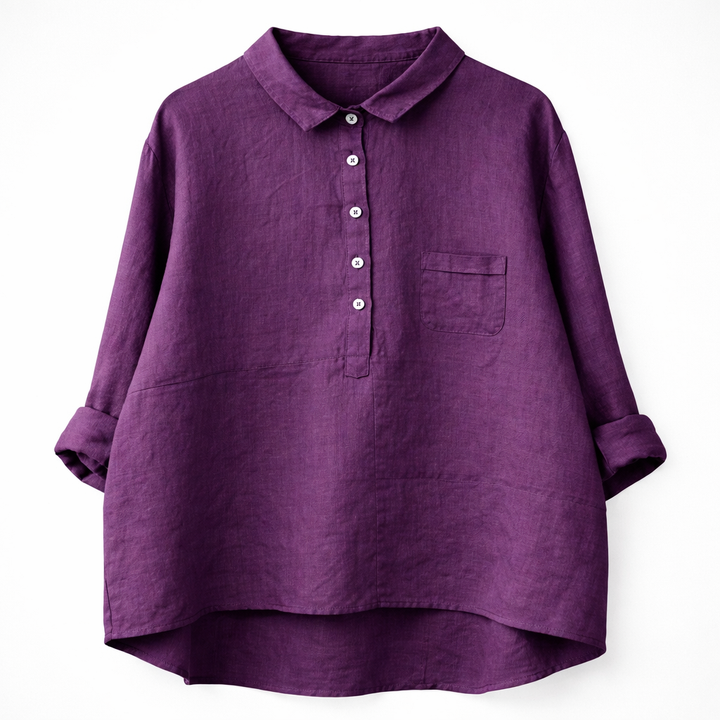 Elegant Långärmad Blus För Kvinnor